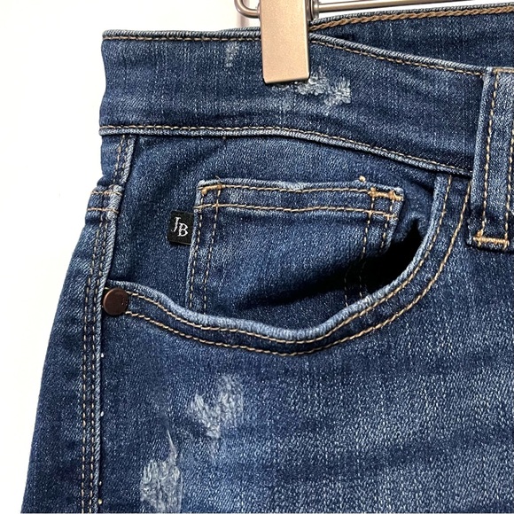 Judy Blue Womens Jeans 11 30 Stretch Chewed Hem Festival Boho Distressed Skinny - Picture 5 of 16